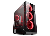 Rampage CARISMA-V1 4*12Cm Çift Kırmızı Fanlı Siyah 1*Usb3.0 2*Usb2.0 Cam Pencereli Oyuncu Kasa psu yok - 1
